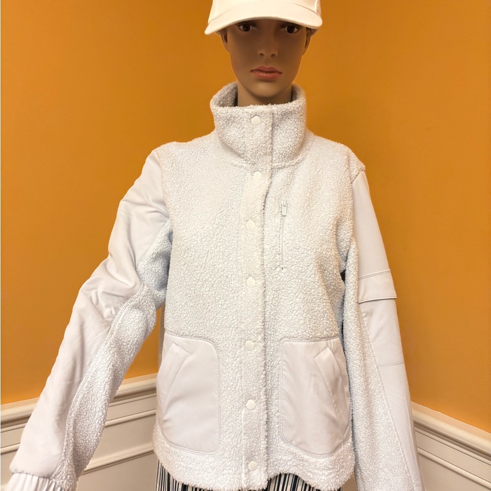 FLX Elegant Women's Baby Blue Sherpa Jacket